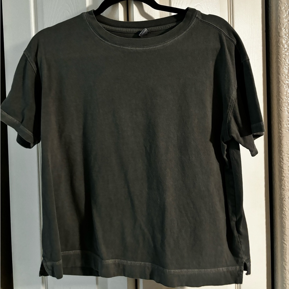 Grey cropped Tee